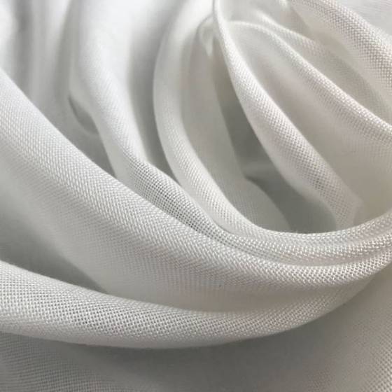 Tessuto per tendaggi ignifugo elegante - bianco