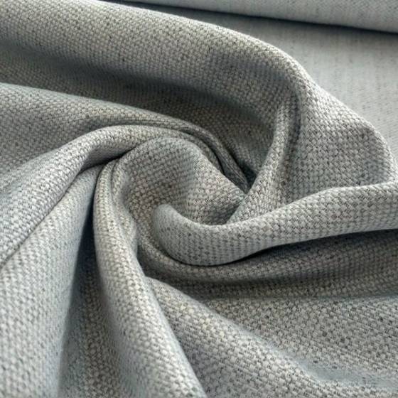 Tessuto per arredamento shabby con tramatura in rilievo - grigio perla