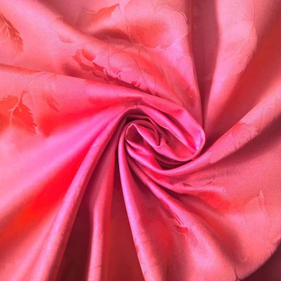 Tessuto per arredo e tovagliato motivo rose - rosso