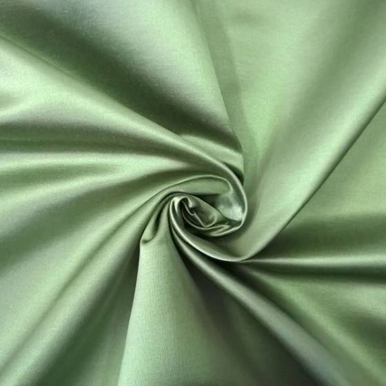 Tessuto arredo raso misto cotone Verde